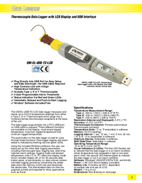 Thumbnail of document Data Sheet - OM-EL-USB-TC-LCD Thermocouple Data Logger w/LCD Display & USB Interface